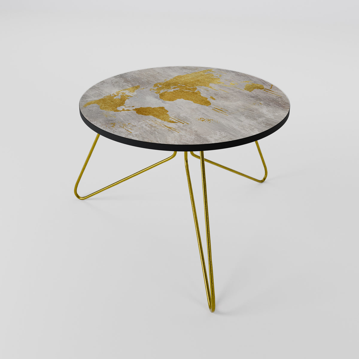 METALLIC WORLDVIEW MAP Coffee Table
