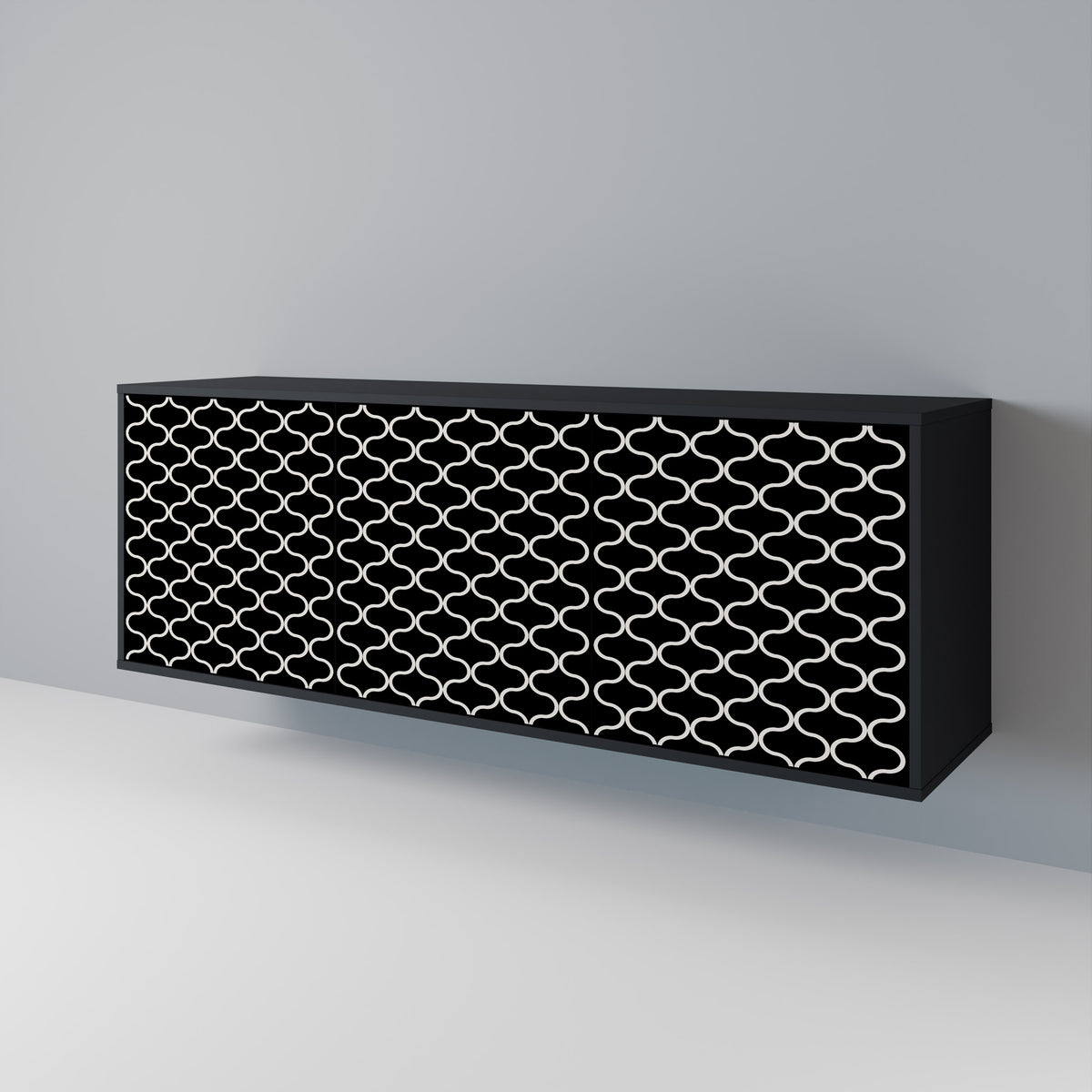 TESSELATED BLACKNESS 3-Door Sideboard
