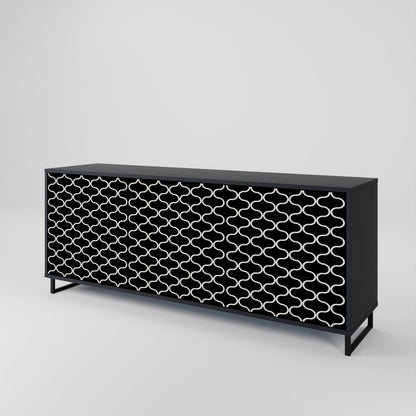 TESSELATED BLACKNESS 3-Door Sideboard