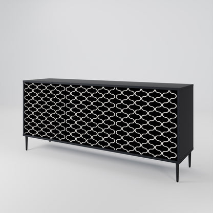 TESSELATED BLACKNESS 3-Door Sideboard