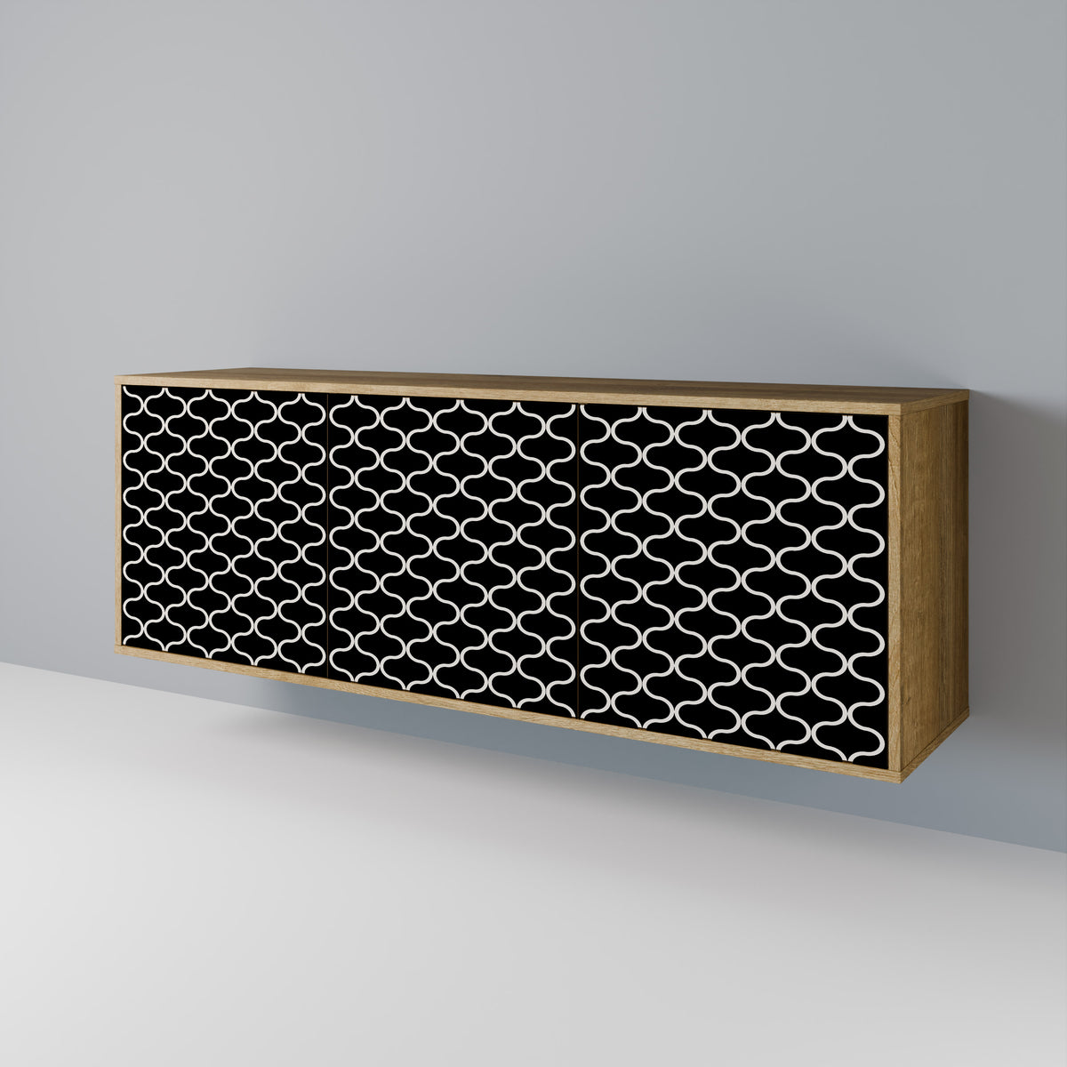 TESSELATED BLACKNESS 3-Door Sideboard