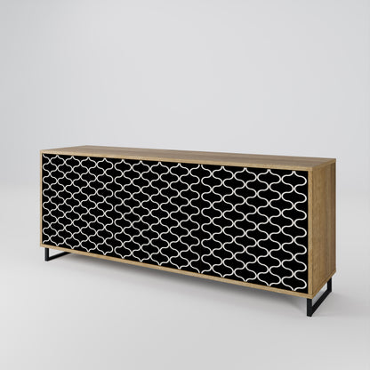 TESSELATED BLACKNESS 3-Door Sideboard