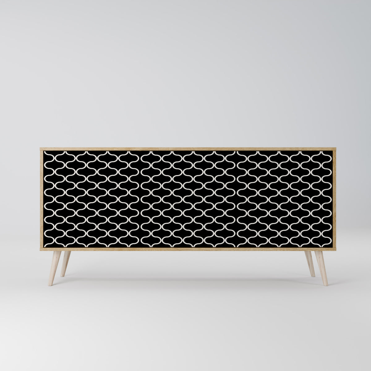 TESSELATED BLACKNESS 3-Door Sideboard