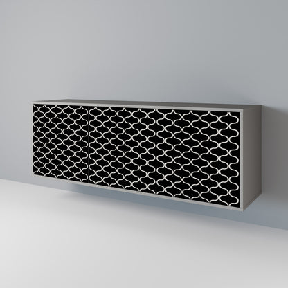 TESSELATED BLACKNESS 3-Door Sideboard
