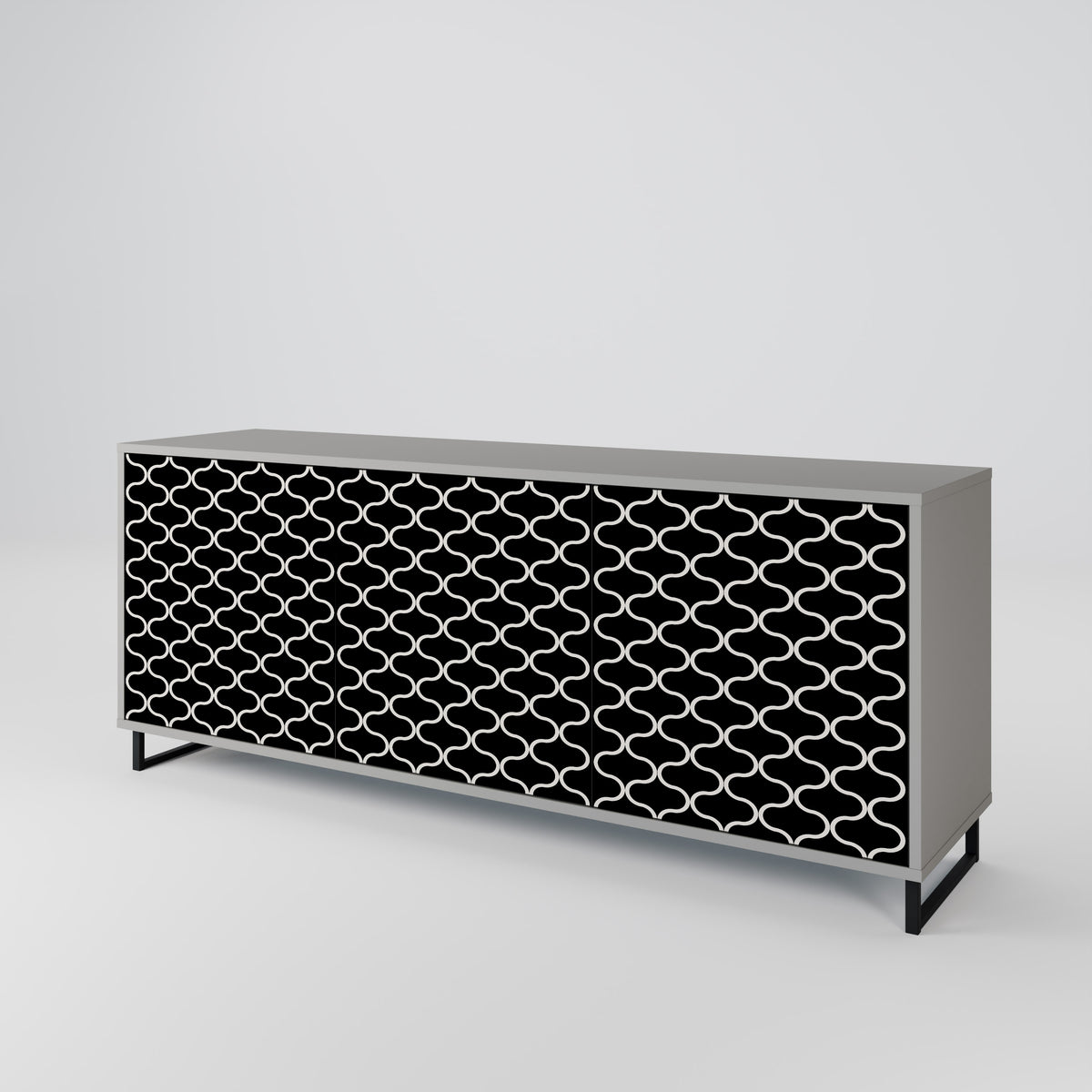 TESSELATED BLACKNESS 3-Door Sideboard