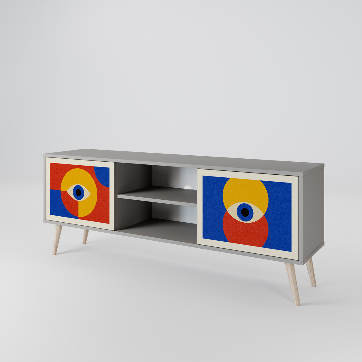 GEOMETRIC EYES 2-Door TV Cabinet