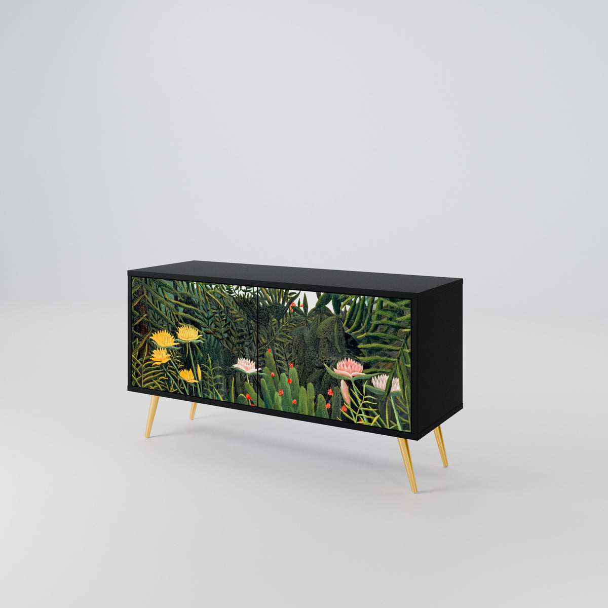 VIRGIN FOREST WITH SUNSET Compact 2-Door TV Cabinet