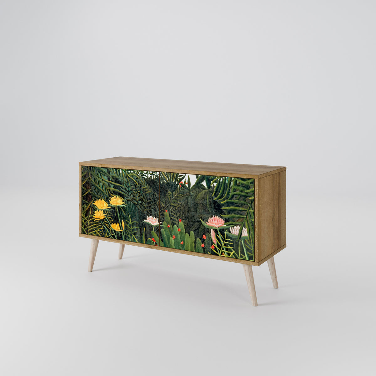VIRGIN FOREST WITH SUNSET Compact 2-Door TV Cabinet