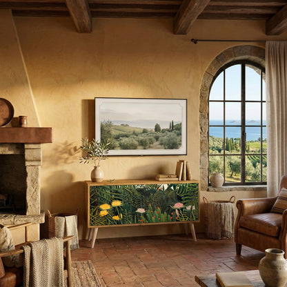 VIRGIN FOREST WITH SUNSET Compact 2-Door TV Cabinet