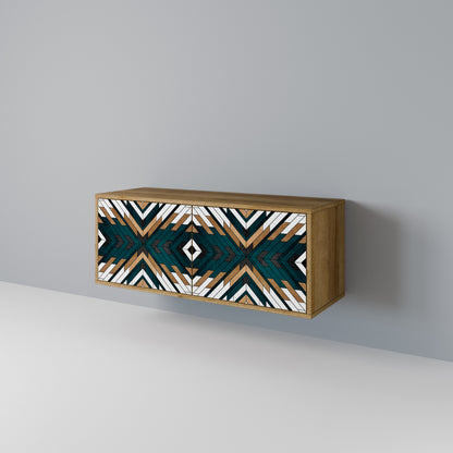ARTISTIC GEOMETRY Compact 2-Door TV Cabinet