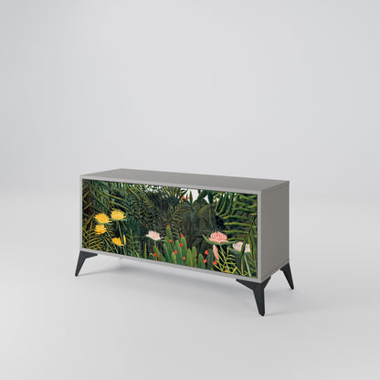 VIRGIN FOREST WITH SUNSET Compact 2-Door TV Cabinet