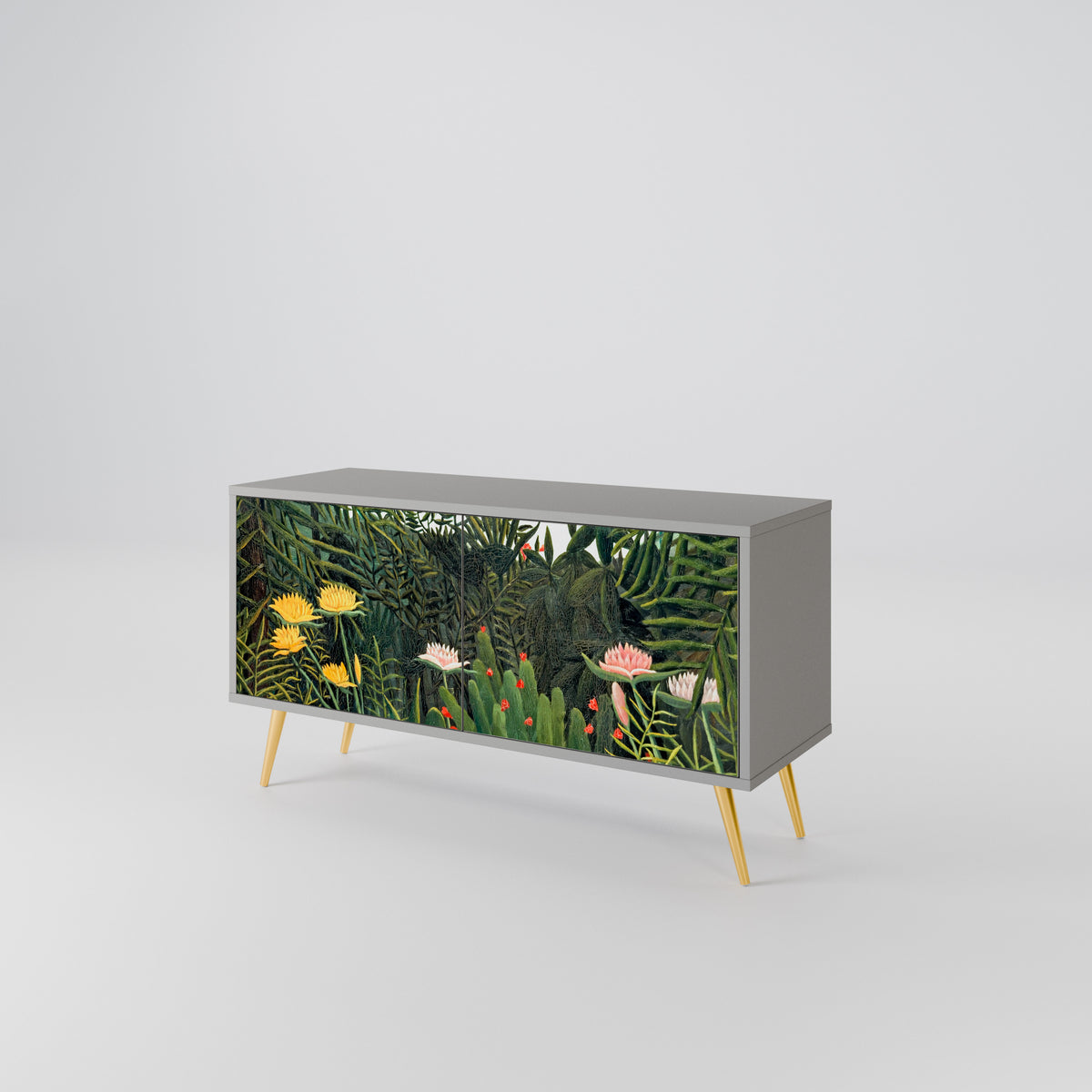 VIRGIN FOREST WITH SUNSET Compact 2-Door TV Cabinet