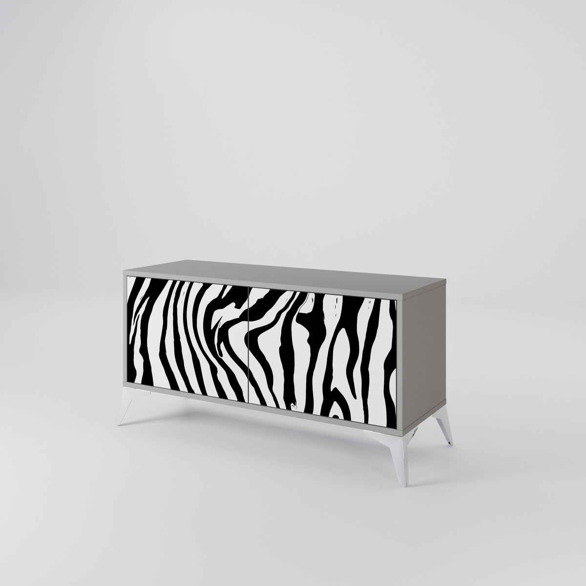 SPLENDID ZEBRA Compact 2-Door TV Cabinet