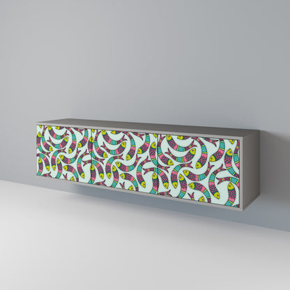 INDIAN FISH Έπιπλο τηλεόρασης 3-θυρών