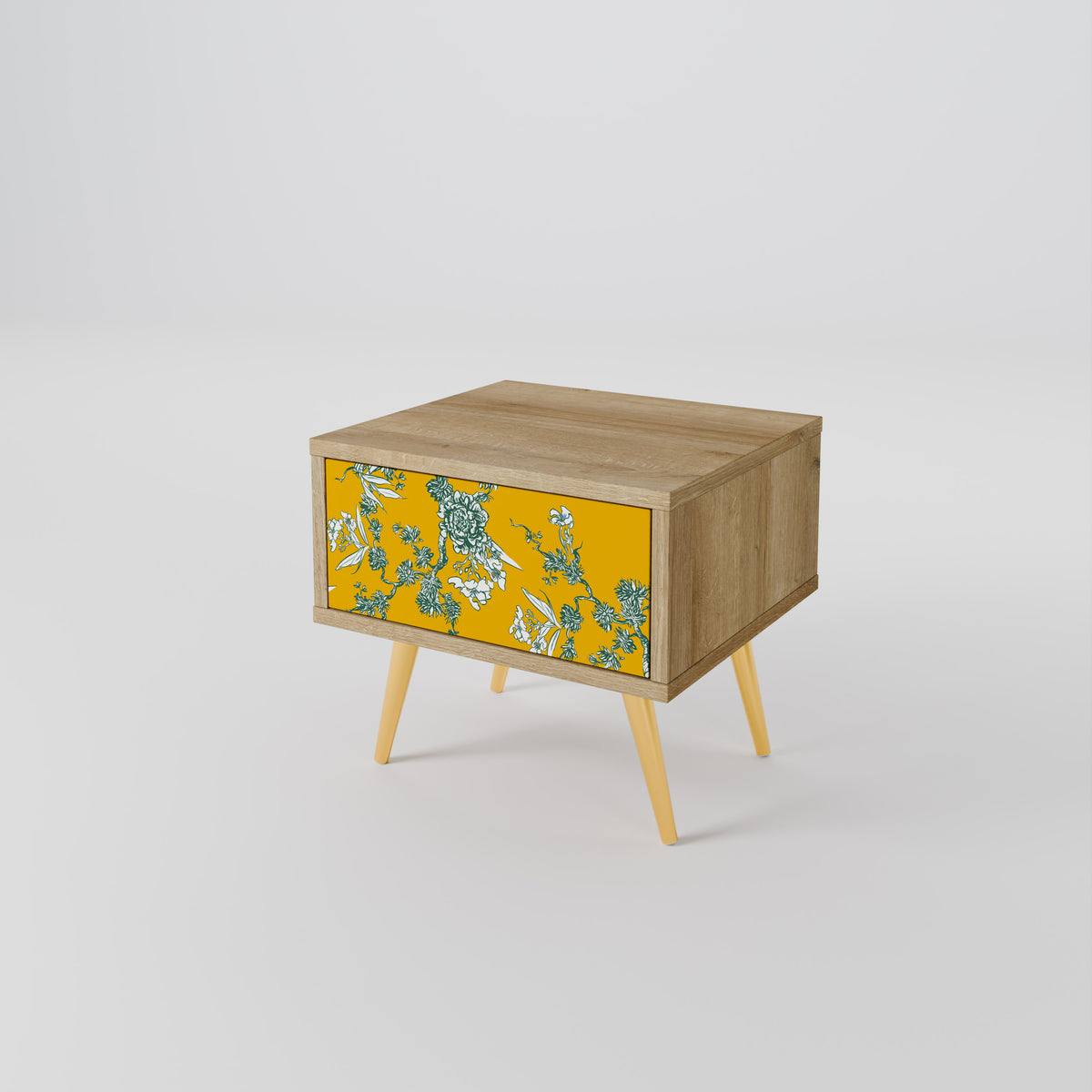 YELLOW CHINOISERIE Κομοδίνο με συρτάρι