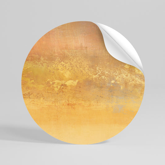 ORANGE IMPRESSION Αυτοκόλλητη Αφίσα στρογγυλή