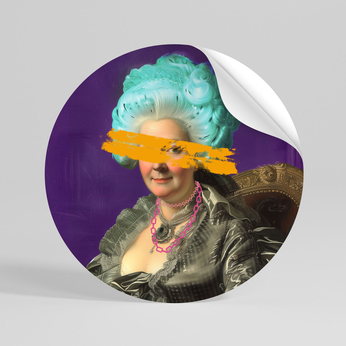 BAROQUE CHIC Αυτοκόλλητη Αφίσα στρογγυλή