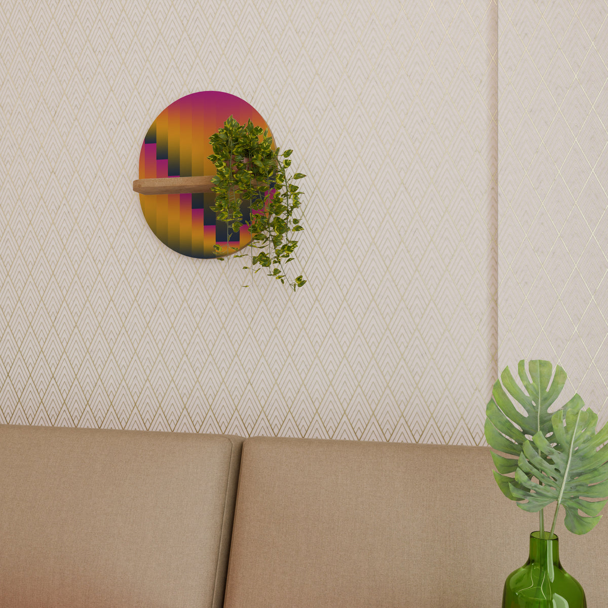 GOLDEN FADE Art Shelf