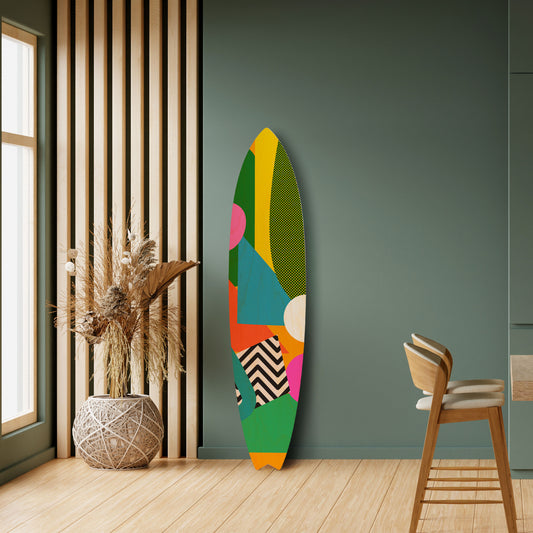 RADIANT HUES Surfboard Decorative Panel