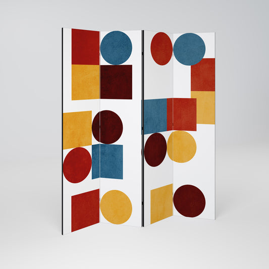 GEOMETRIC PUZZLE Παραβάν με 4 πάνελ