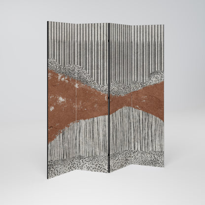 STRIPED TERRAIN Παραβάν με 4 πάνελ