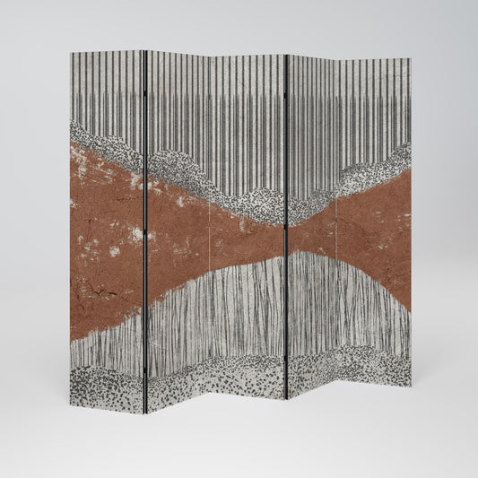 STRIPED TERRAIN Παραβάν με 5 πάνελ
