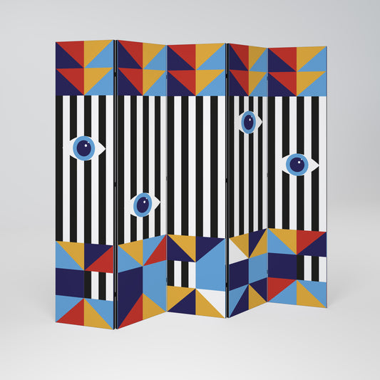 ABSTRACTION AND GEOMETRY Παραβάν με 5 πάνελ