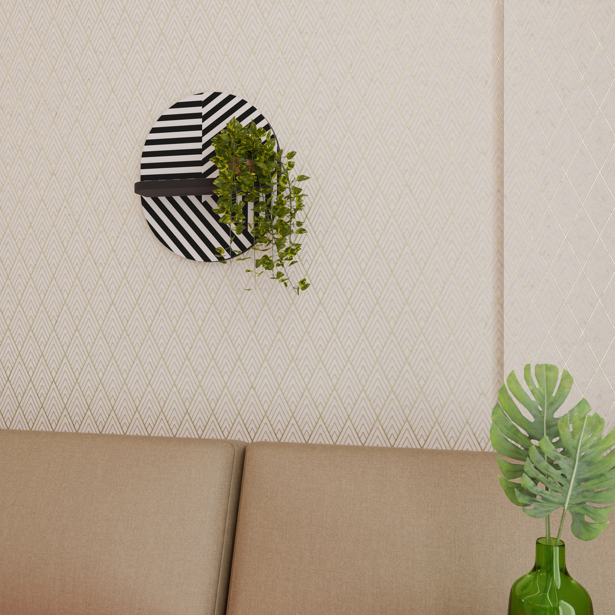 LATTICE LINES Art Shelf