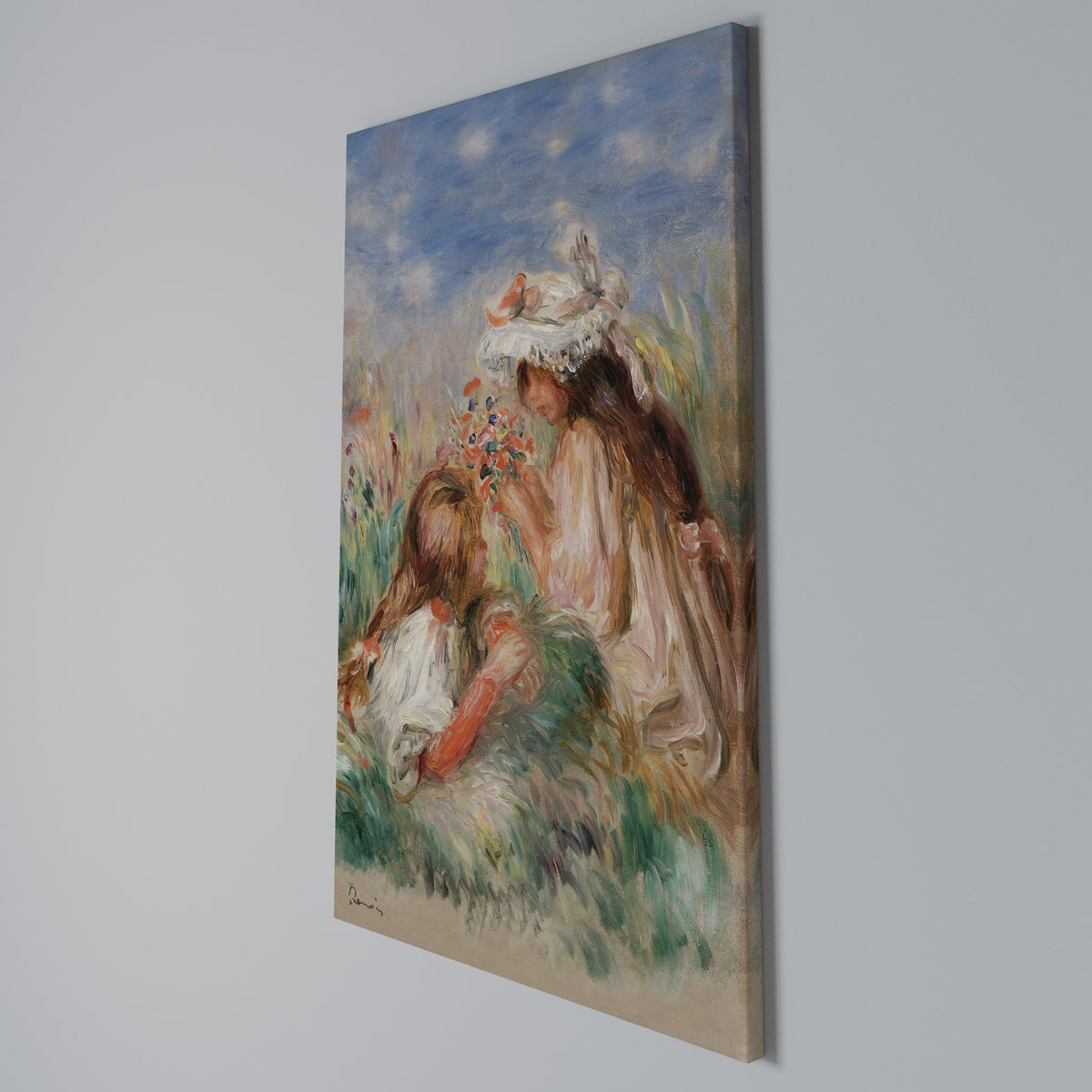 GIRLS IN THE GRASS Κατακόρυφος Πίνακας σε Καμβά
