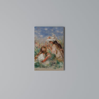 GIRLS IN THE GRASS Κατακόρυφος Πίνακας σε Καμβά