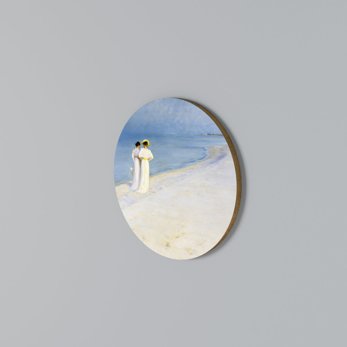 SUMMER EVENING ON SKAGEN'S BEACH Στρογγυλός πίνακας ζωγραφικής