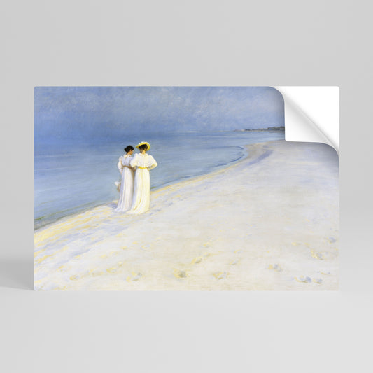 SUMMER EVENING ON SKAGEN'S BEACH Αυτοκόλλητη Αφίσα οριζόντια