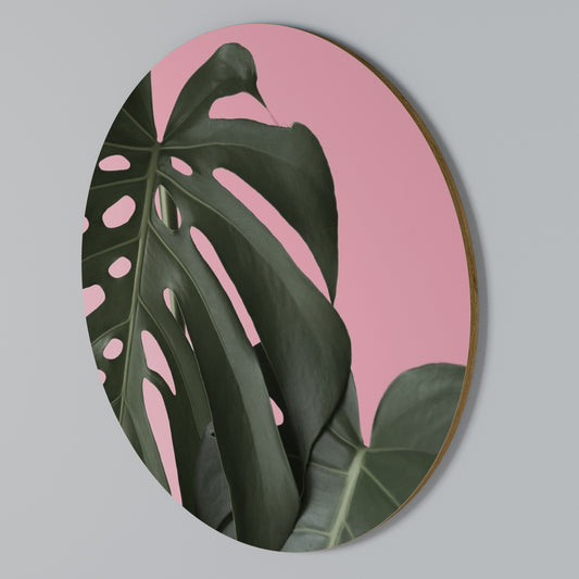 LADY MONSTERA Round Wall Art