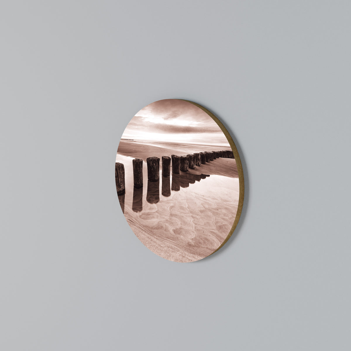 SERENE SHORELINE SEQUENCE Στρογγυλός πίνακας ζωγραφικής