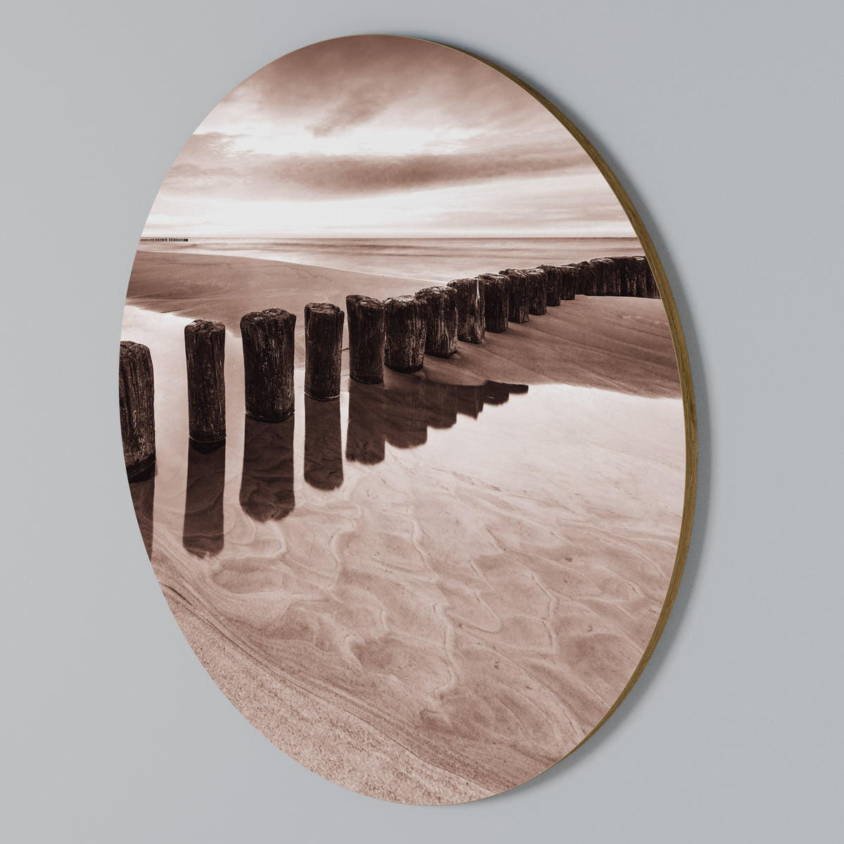SERENE SHORELINE SEQUENCE Στρογγυλός πίνακας ζωγραφικής