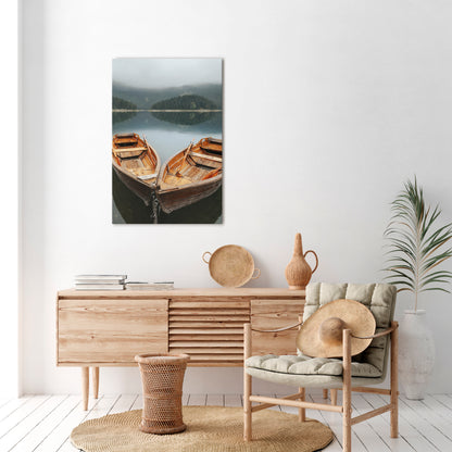 HARMONY OF BOATS Κατακόρυφος Πίνακας σε Καμβά