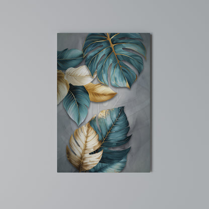 ELEGANCE IN LEAVES Κατακόρυφος Πίνακας σε Καμβά