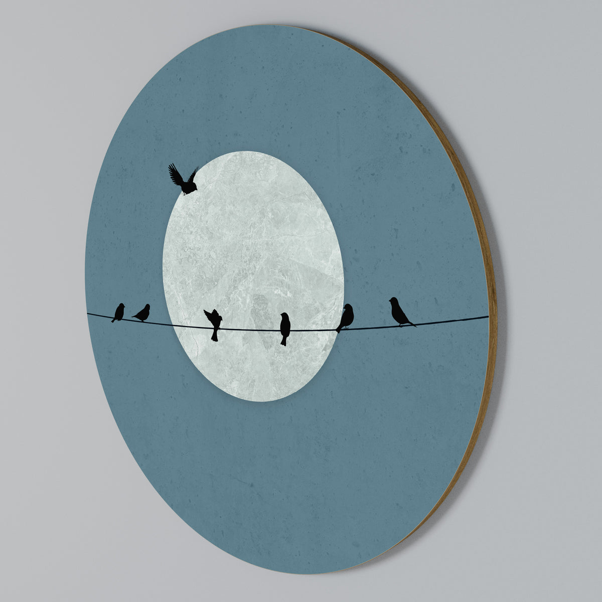 MOONLIT REST Στρογγυλός πίνακας ζωγραφικής