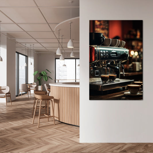 BARISTA’S DREAM MACHINE Κατακόρυφος Πίνακας σε Καμβά