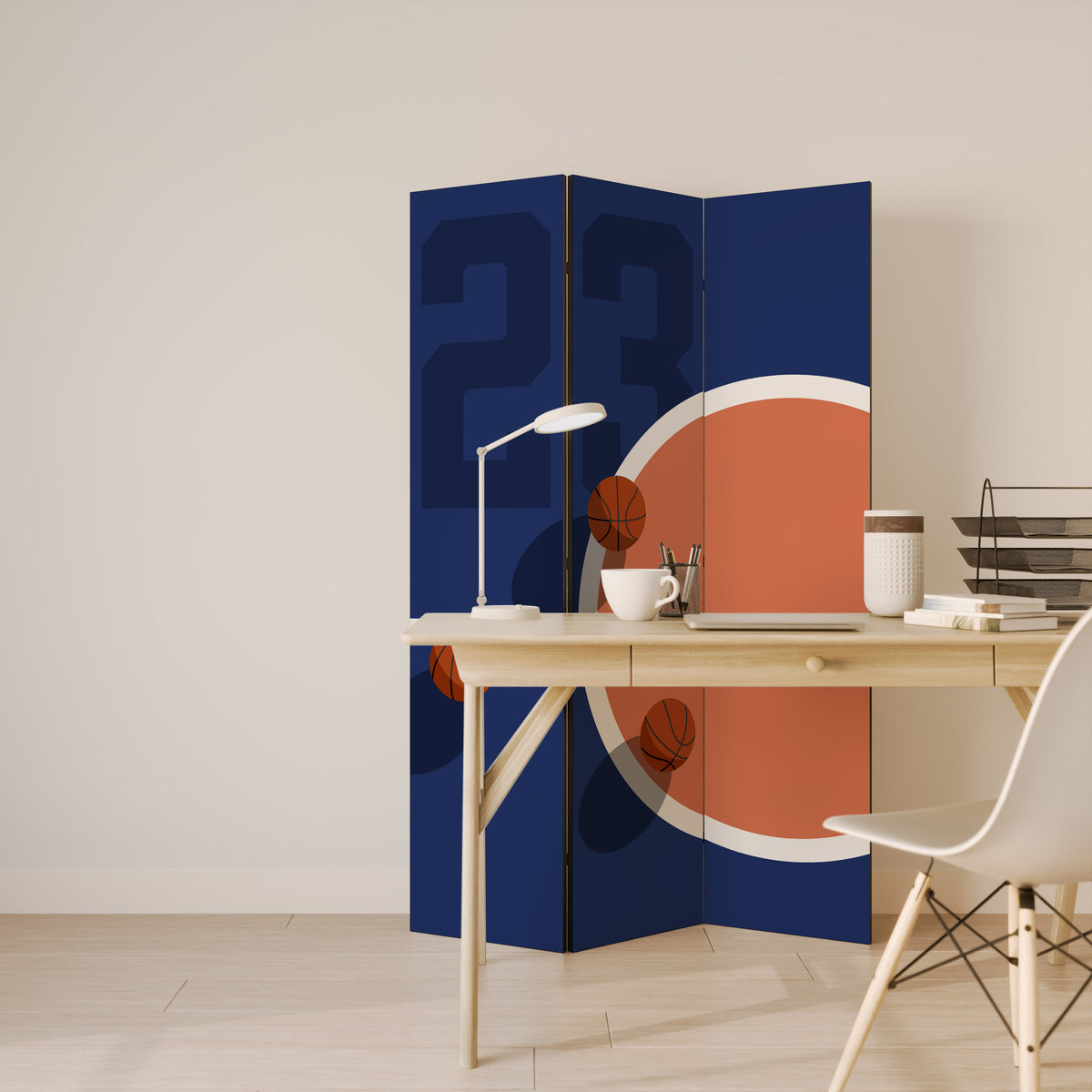 FAMOUS NUMBER 23 3-Panel Room Divider