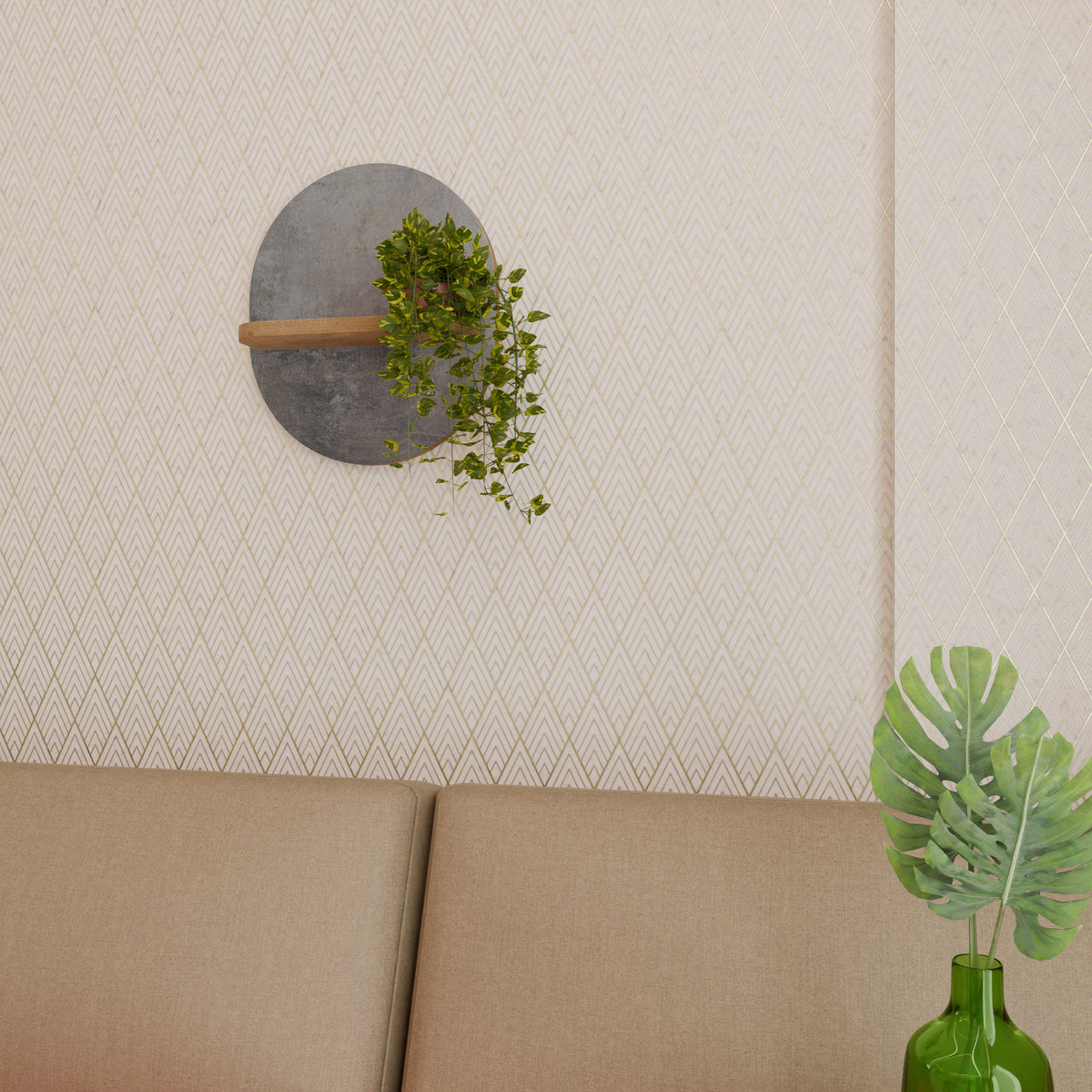CONCRETE WALL Διακοσμητικό Ράφι Art Shelf
