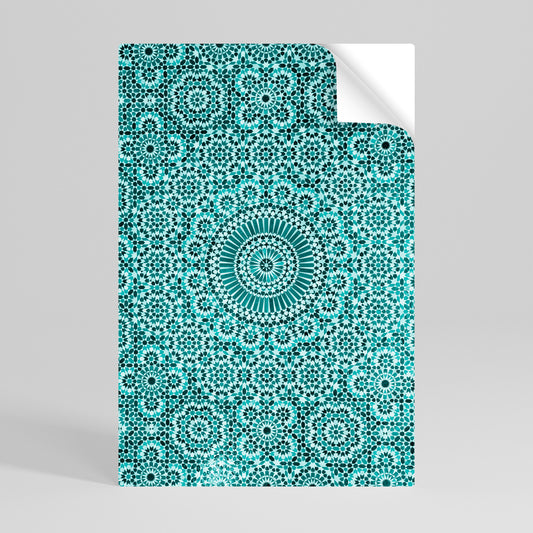 MOROCCAN TURQUOISE Αυτοκόλλητη Αφίσα κάθετη