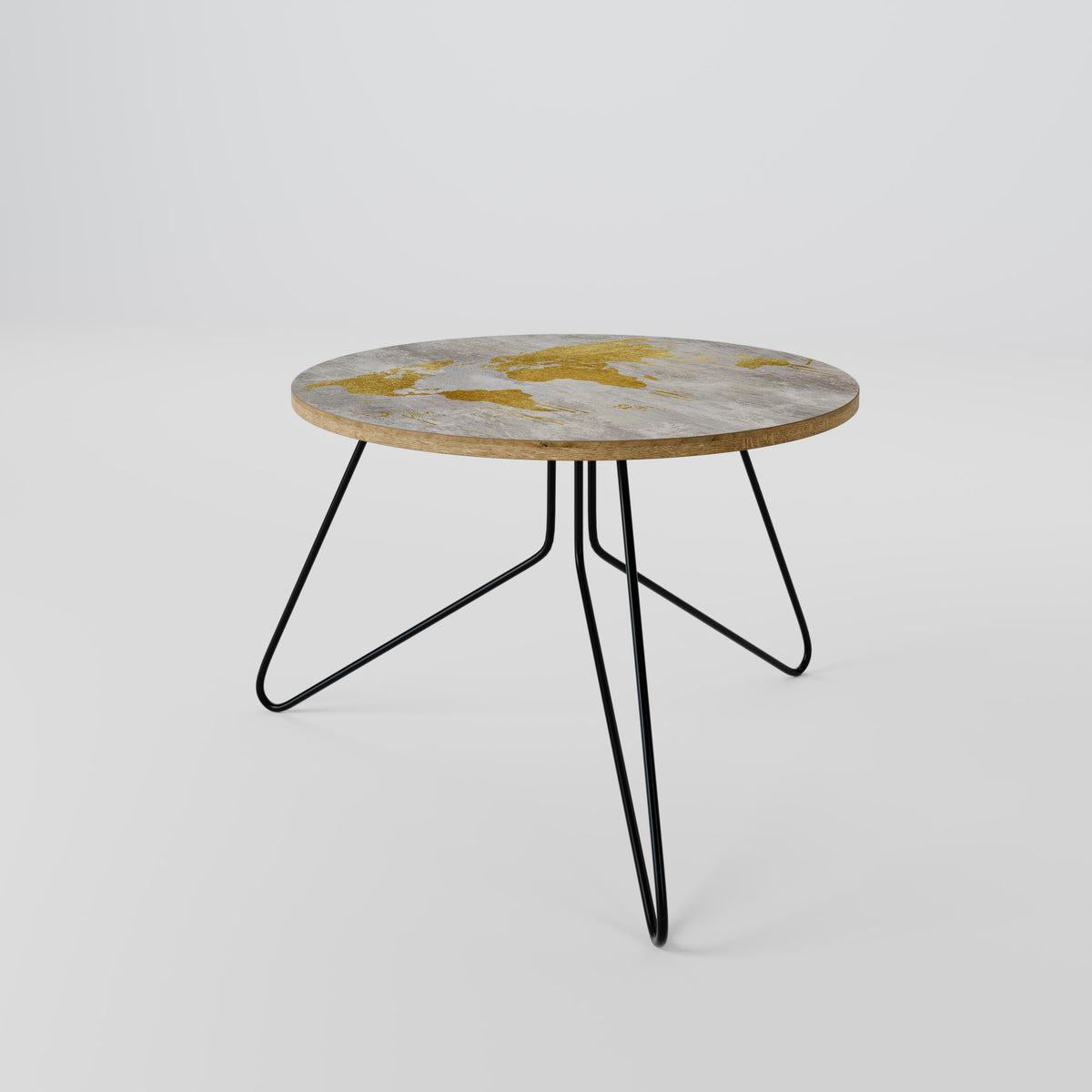 METALLIC WORLDVIEW MAP Coffee Table