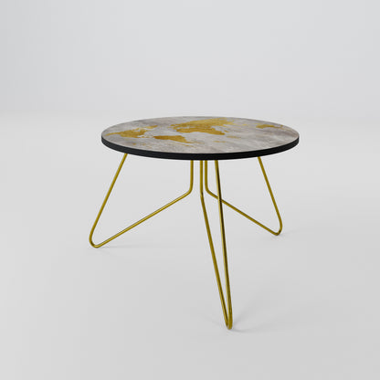 METALLIC WORLDVIEW MAP Coffee Table
