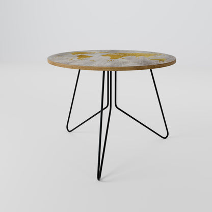 METALLIC WORLDVIEW MAP Coffee Table