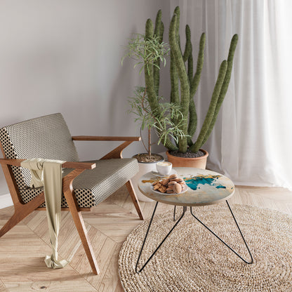 AZURE GILDED MAP Coffee Table