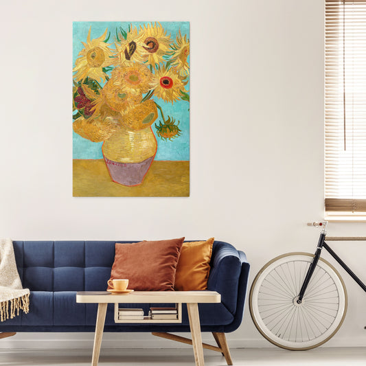 VASE WITH TWELVE SUNFLOWERS Κατακόρυφος Πίνακας σε Καμβά