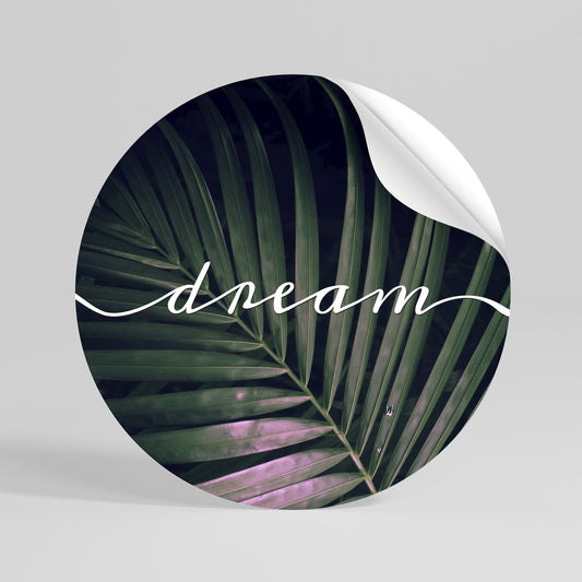 LUSH DREAMSCAPE Αυτοκόλλητη Αφίσα στρογγυλή