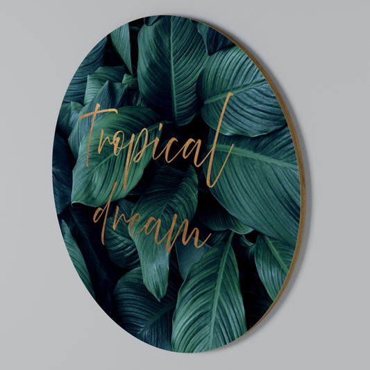 TROPICAL BLISS Στρογγυλός πίνακας ζωγραφικής