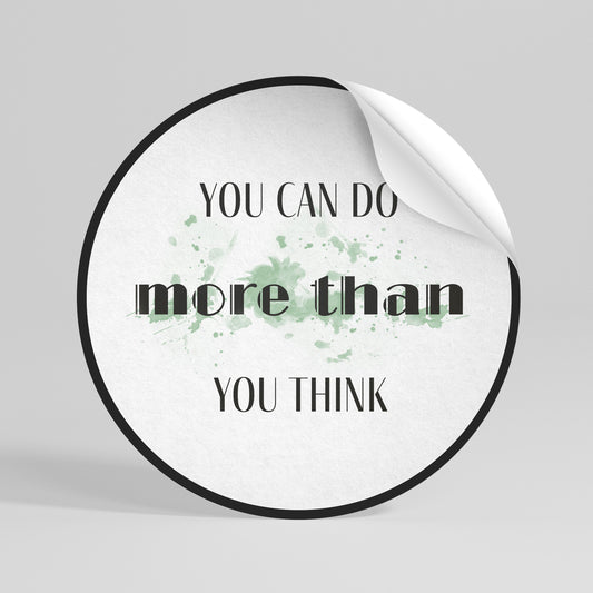 BELIEVE AND ACHIEVE Αυτοκόλλητη Αφίσα στρογγυλή
